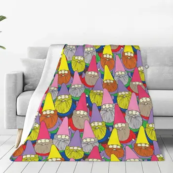 Gnome Modelis Minkštos Vilnos Mesti Antklodę, Šiltas ir Jaukus Visiems Sezonams Nežiūriu Mikropluošto Antklodė už Sofos, Sofa-Lova 40