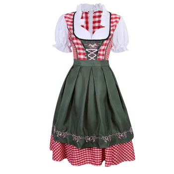 Moteriški Vokietijos Bavarijos Dirndl Suknelė Oktoberfest Tradicinių Alaus Mergina Kostiumas W/ Prijuostė