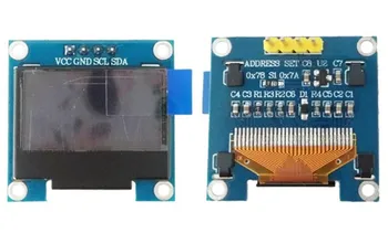 0.96 colių 4PIN Balta/Mėlyna/Geltona Mėlyna OLED Ekrano Modulis su Ketaus Rėmo SSD1306 Vairuotojo SSD 128*64 IIC Sąsaja (B Variantas)