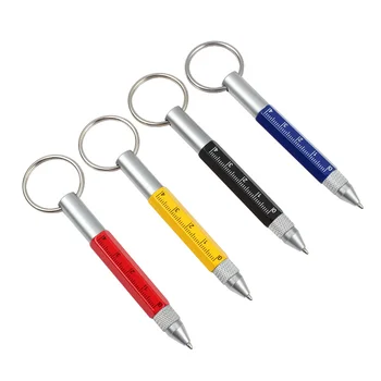 1/20/VNT./DAUG NAUJŲ Daugiafunkcį pen Mini Kišeninės Metalo Tušinukas Sukasi Maži Nešiojamieji Naftos Pen Tool Pen Keychain