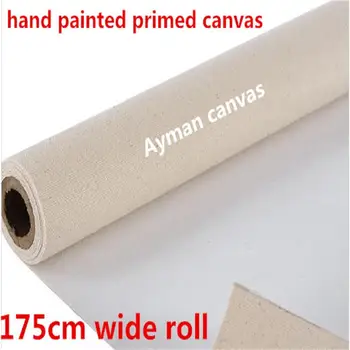 1,75 m big roll gruntuotas lino mišinys drobė rankomis dažyti praktika