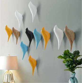 1 vnt stilius Europos kūrybos dekoratyvinės sienų kablys gyvūnų kailis kablys kablio miegamojo sienos aktą vaidmenį paukščių 3D kabliukas