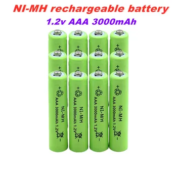 100% Naujas 1.2 v NIMH AAA Baterija 3000mah Akumuliatorius ni-mh baterijos AAA baterijos įkrovimo Nuotolinio Valdymo Žaislas