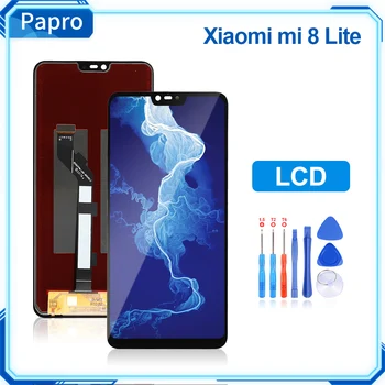 100% Testas Xiaomi mi 8 Lite Su Rėmo LCD Ekranas Mi 8 LCD Jutiklinis Ekranas skaitmeninis keitiklis Surinkimas Su Laisvai Įrankiai