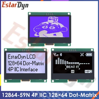 12864 IIC 4P LCD Modulis 128X64 I2C ST7567S KD Grafinis Ekranas Ekranas Valdybos LCM Skydelis 128x64 Taškinės Matricos Ekranas Arduino