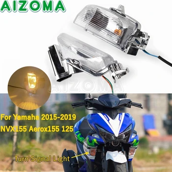 12V/10W Gintaro Priekiniai Posūkio Signalo Indikatorius dega Yamaha NVX155 Aerox155 Aerox125 skaidraus Lęšio Motociklo Signalus Lempos 2015-19