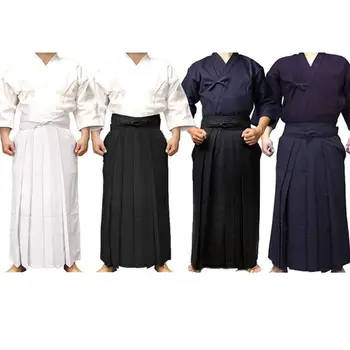 155~195cm Aukštos Kokybės UNISEX Japonijos Kendo uniformas Dobok Kendo Iaido Aikido Hapkido hakama kostiumai, drabužiai