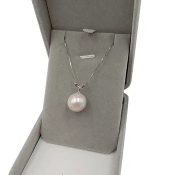 18 colių 925 sidabro lauke grandinės perlų karoliai pakabukas,100% pobūdžio gėlavandenis perlas 14-17 mm big puikus turas,AA klasė