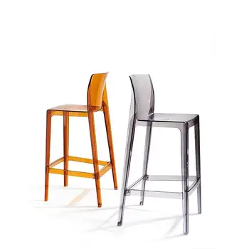 1Pc Akrilas Skaidri Kėdė Namų Apdailos Aukščio Taburetės Šiuolaikinės Paprasta Šiaurės Stiliaus Plastiko Baro Kėdė