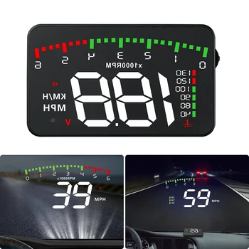 2023 Automobilių HUD Head Up Display Automobilių EOBD OBD2 Projektorius Ant priekinio Stiklo Skaitmeninis greičio Viršijimo Vandens Temperatūros Signalą A900 Auto Speedmeter