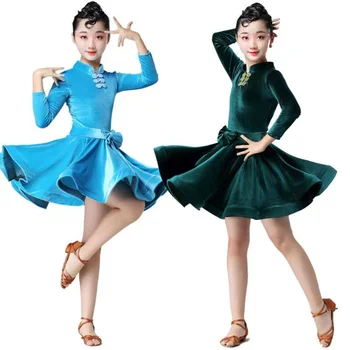 2023 Naujas Stilius Suaugusiųjų Vaikų lotynų Šokių Suknelė Vaikams, Šokių Praktikos Drabužių Mergaičių Įžymybė lotynų Merginos, Konkurencijos Suknelė