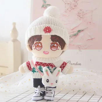 20cm lėlės drabužiai Mielas lėlės priedai megztinis skrybėlę Megzti galvos apdangalai Gyvūnų triušis Korėja Kpop EXO idol 
