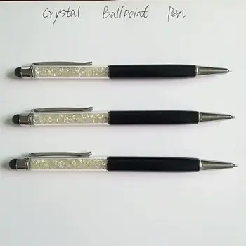 3 Vnt. Juodos Spalvos rašalo Black Crystal Tušinukas Kūrybos Plunksna Touch Pen Rašyti Ballpen Kanceliarinės prekės mokyklinės prekės, Raštinė