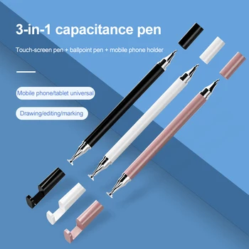 3-in-1 Capacitive Stylus Touch Ekranas Prisilietimo Rašiklis su Tablečių Ir Mobiliųjų Touch Pieštukų Mobilųjį Telefoną Capacitive Stylus Pen