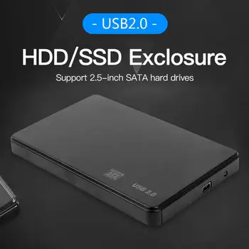 3TB USB 2.0/3.0 Kietojo Disko Adapteris Plastiko Atveju 2,5 Colio SATA SSD HDD Talpyklos 480 M/5Gbps dideliu Greičiu Išorės Mobiliojo ryšio Dėžutė