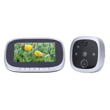 4.3 WiFi Vaizdo Doorbell Kamera, WiFi Smart Video Durų Viewer Judesio Aptikimo Naktinio Matymo 2 Būdas Audio Tuya APP