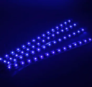 4pcs 30cm 15 LED Automobiliu Interjero Apšvietimo Rinkinys Vandeniui Automobilį Auto Varikliai Sunkvežimių Lankstus Šviesos Juostelės Automobilių Motociklas