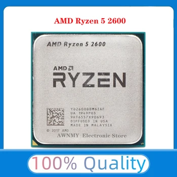 AMD Ryzen 5 2600 R5-2600 3.4 GHz Naudojamas Šešių Branduolių Dvylikos Siūlų CPU Procesorius YD2600BBM6IAF Paramos Desktop CPU Žaidimų Lizdas AM4