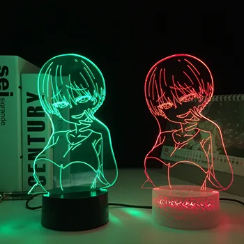 Anime 3D Lempos Uzaki Chan Nori Pakabinti LED Nakties Šviesos Miegamojo Puošimas, Dovanų naktinė lempa Dropshipping 16 Spalvų Nuotolinio