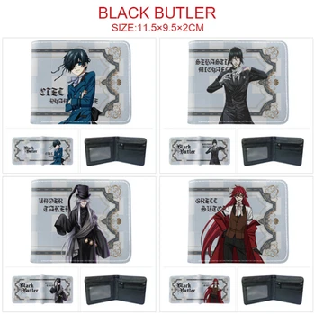 Anime Black Butler Logotipas Piniginės Berniukų, Mergaičių Boutique Spalvotas Spausdinimas Trumpas Piniginės Naujas Korteles Piniginės