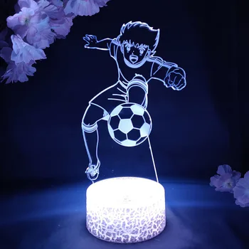 Anime Captain Tsubasa Led Spalvinga Naktinė Lempa Namų Vaikų Miegamasis Dekoratyvinis Apšvietimas Futbolo Gerbėjų Gimtadienio Dovana Tsubasa Oozora