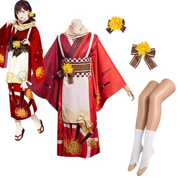 Anime Pjūklą Vyras Higashiyama Kobeni Fantasia kimono Hyakkiyakou Cosplay Kostiumų Komplektus Halloween Carnival Šalies Nuslėpti Kostiumas
