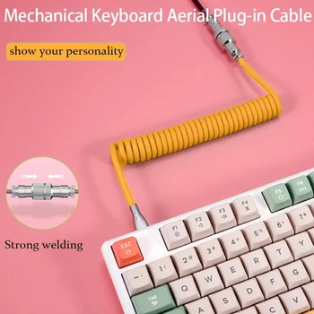 Apvynioti kabelį, tipas C Mechaninė klaviatūra vielos keyboard USB kabelis, mechaninė klaviatūra Aviatorius Stalinis Kompiuteris Aviacijos Jungtis