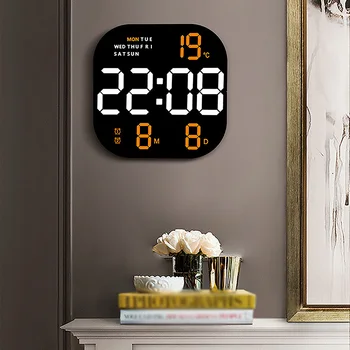 Aukštos Kokybės LED Sieninis Laikrodis Su Nuotolinio Valdymo Ekranas TemperatureTime Savaitę Ir Data Mados Kambarį Stalinis Laikrodis-Žadintuvas