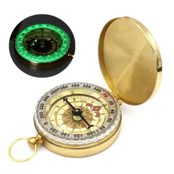 Aukštos Kokybės Parodyti Nešiojamų Kempingas Šviesos Navigacijos Aukso Kompasas