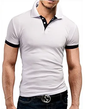 Azijos dydžio vyriški laisvalaikio sportiniai marškinėliai Europos ir Amerikos 2023 vasaros atvartas kratinys trumpas rankovėmis polo marškinėliai