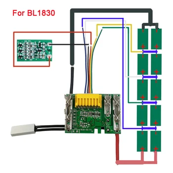 BL1830 Li-ion Baterija PCB Įkrovimo Apsauga Apygardos Valdyba 8V 3 6 9Ah BL1830 BL1840 BL1850 Elektrinis Įrankis