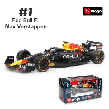 Bburago 1:43 F1 2022 Čempionas #1 Verstappen Red Bull Racing RB18 #11 Perez 