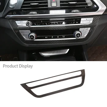 Couvercle de panneau de contrôle Centrinio de climatisation lt Pluošto de carbone accessoire décoratif CD supilkite BMW X3 X4 G01 G02