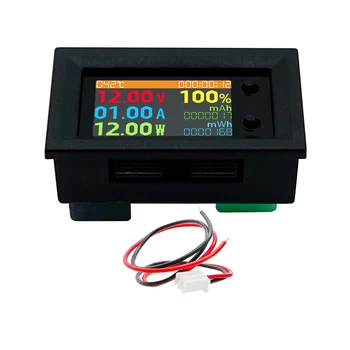 DC 0-200V 20A Digital Voltmeter 8in1 Daugiafunkcį Testeris IPS LCD Įtampos Srovės Maitinimo Baterijos Energijos, Elektros energijos Bandymo Matuoklis
