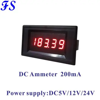 DC, 200mA Skaitmeninės Srovės Matuoklis DC Amperas Metrui 0.4