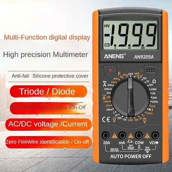 DT9205A Skaitmeninis Multimetras Didelio Tikslumo Visiškai Automatinis Daugiafunkcinis Elektros Įtampos Ir Srovės Matuoklis