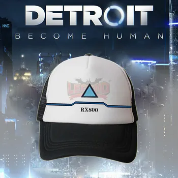 Detroitas: Tapti Žmogaus Connor cosplay kepurę su snapeliu dangtelis juodas) blue (mėlynas 2 versija