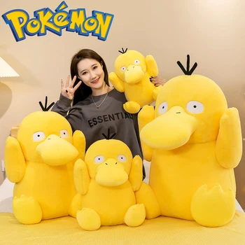 Didelis Dydis 60cm Pokemon Pikachu Psyduck Pliušinis Žaislas Anime Antis Įdaryta Lėlės Pagalvę Peluche Gimtadienio dovana Dovana Vaikams Vaikams