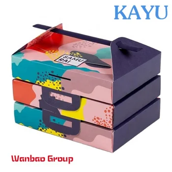 Didmeninė logotipą Aukštos Kokybės Biologiškai skaidžios Maisto Konteineryje Suši Bento Box takeaway sushi pakavimo popierius box box