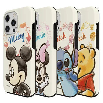 Disney Mickey Minnie Dygsnio Minkštas Telefono dėklas skirtas iPhone 14 13 12 11 Pro Max XR XS Max 7 8 Plius Apsauginė Telefono Galinį Dangtelį