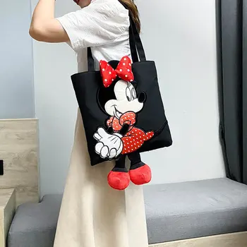 Disney Mickey Mouse Tendencija Rankinės Laisvalaikio Stiliaus Mickey Minnie Nešiojamų Drobė Maišelis Antrankiai Maišelį Moteris Kuprinės Mokyklos Mergaitėms