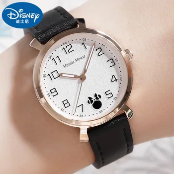 Disney Originalas Minnie Mouse Moterų Kvarco Mados Laikrodis Macarons Spalva Panele, Mergina Studentų Vaikai Dovanų Apyrankę Reloj Mujer