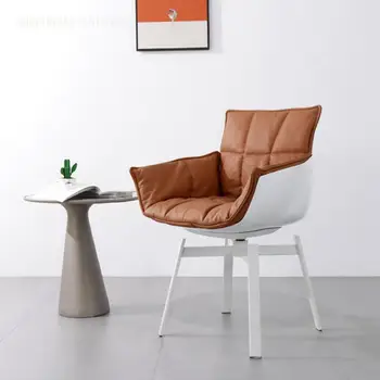 Dizaineris Italijos Minimalistinio Šviesos Prabanga Pasukti Valgomojo Kėdė Laisvalaikio Su Porankiu Stalas, Kėdė Makiažo Kėdė