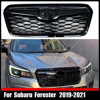 Dėl Subaru Forester 2019-2021 Abs Sporto X-Break Stiliaus Priekinės Grotelės, Tinklinio Rinkinys, Viršutinės-Apatinės Blizgesio Juoda Viršutinės Grotelės Bamperio Groteles,