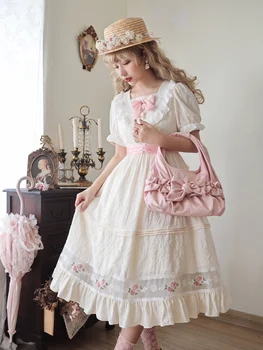 Elegantiškas Lolita dress ilgas saldus princesė kamuolys slim suknelė mergina, mielas OP trumpomis rankovėmis suknelė cosplay gothic lolita lolita liemenė