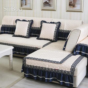 Europos stiliaus balta balta medžiaga sofa apima nėrinių kratinys quilting užvalkalai, canape, dėl kurių skerspjūvio sofos SP2937 NEMOKAMAS PRISTATYMAS