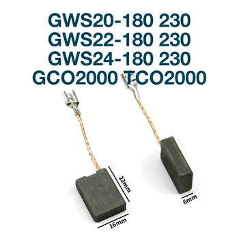 GWS20-180 E64 Anglies Šepetys Bosch GWS20-180 22 24-180 230 GCO2000 TCO2000 Anglies Šepetėlių Pakeitimas Dalys 22x16x6mm