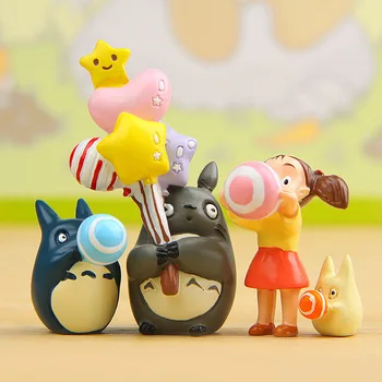 Ghibli Anime Balionas Totoro Pav Parą, Automobilių Puošyba, Hayao Miyazaki Modelis Pasakų Sodas Moss Miniatiūros Amatų Dekoro Priedai