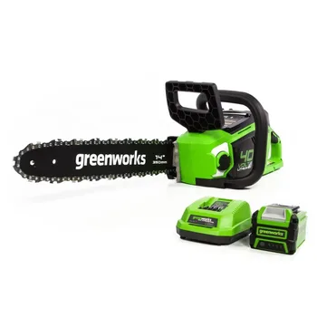 Greenworks 40V 14 colių Brushless Pjūklą su 2,5 Ah Bateriją ir Kroviklį, 2012802 Elektrinis Pjūklas