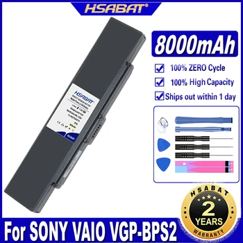 HSABAT VGP-BPS2 8000mAh Nešiojamas Baterija SONY VAIO VGP-BPS2A VGP-BPS2B VGP-BPS2C VGN-FS515 VGN-S240 PKG VGC-LB VGN-AR AR11